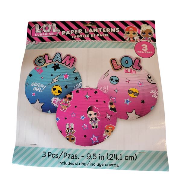 LOL Surprise Doll Party Kit for 8 Plates, Decor, Lanterns, Pens Straws Huge Lot - Picture 2 of 16